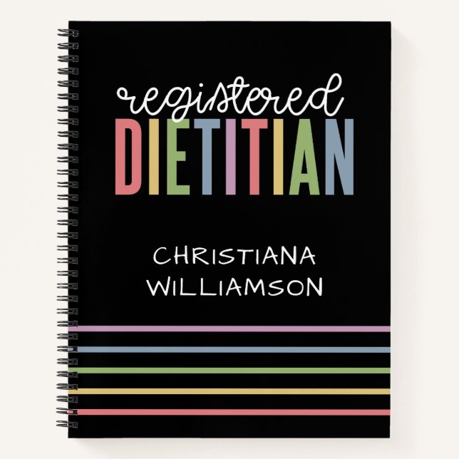 Cuaderno Dietista Registrada Personalizada Multicolor RD  (Anverso)