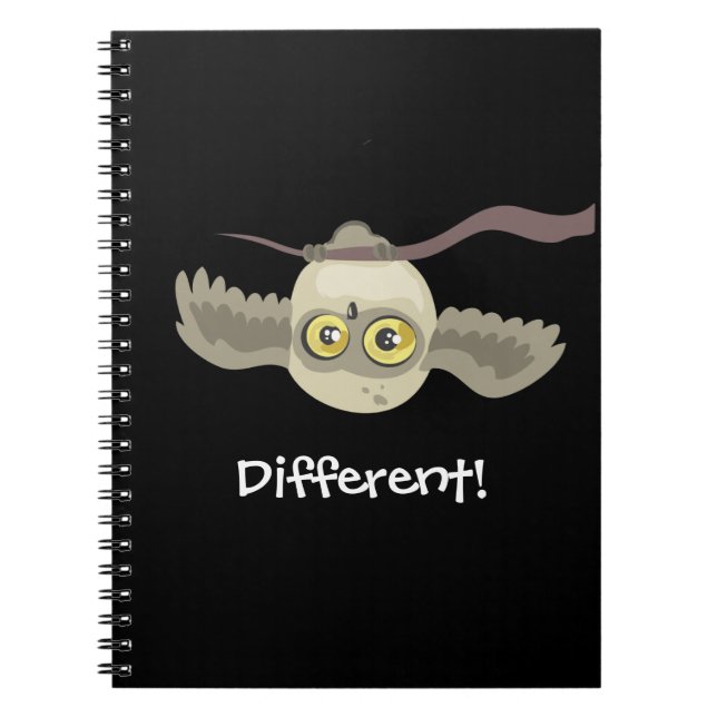 Cuaderno ¡Diferente! Búho boca abajo!~portátil (Frente)