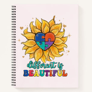 Cuaderno Diferente es bello autismo