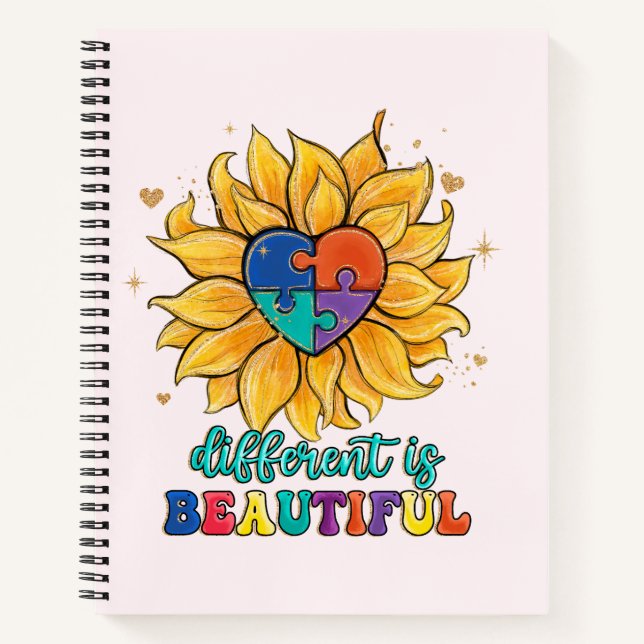 Cuaderno Diferente es bello autismo (Anverso)