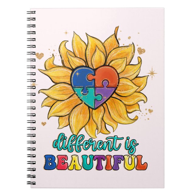 Cuaderno Diferente es Hermoso Autismo (Frente)
