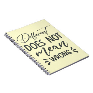 Cuaderno Diferente no significa incorrecto