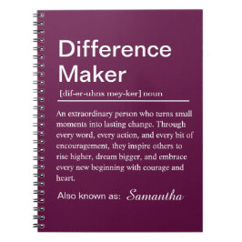 Cuaderno Difference Maker Definition