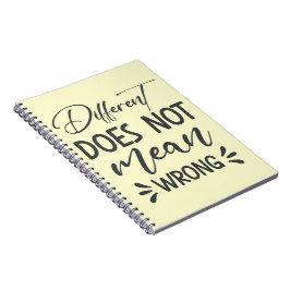 Cuaderno Different Does Not Mean Wrong