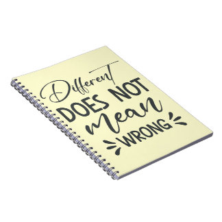 Cuaderno Different Does Not Mean Wrong