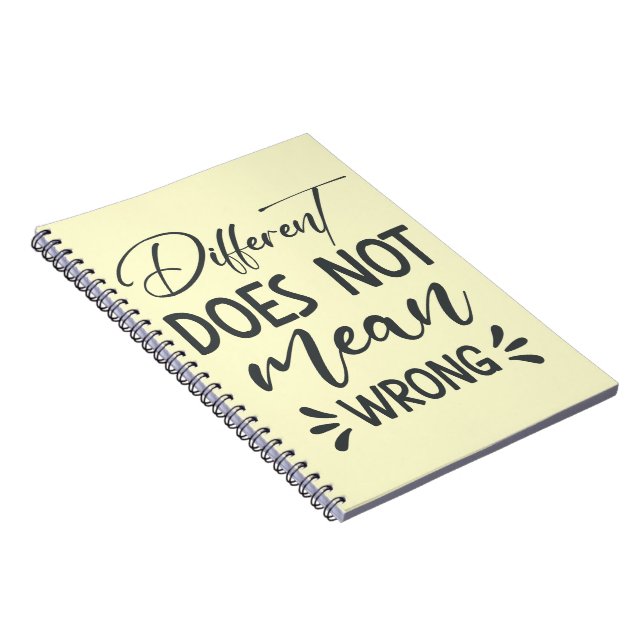 Cuaderno Different Does Not Mean Wrong (Lado Derecho)