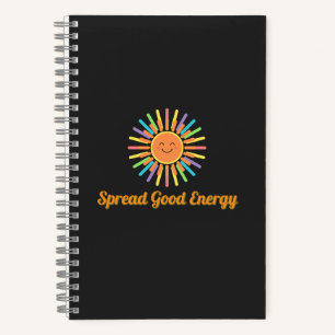 Cuaderno Difundir buena energía Diseño retro positivo