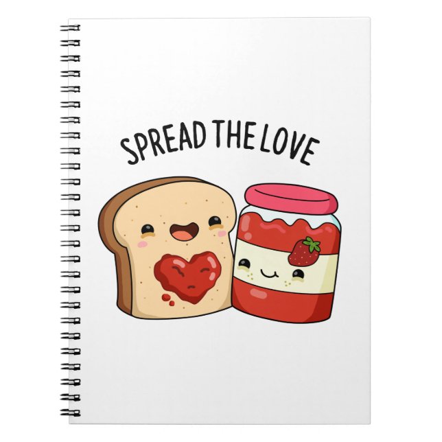 Cuaderno Difundir el amor divertido jam y bollo (Frente)