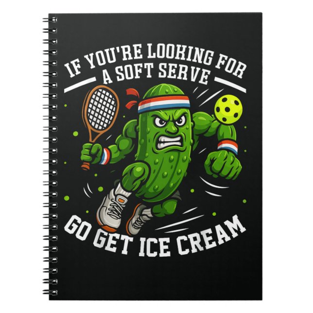 Cuaderno Dill Funny Jugando Pickleball (Frente)