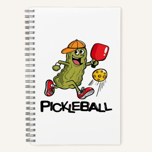 Cuaderno Dill funny jugando pickleball  (Anverso)