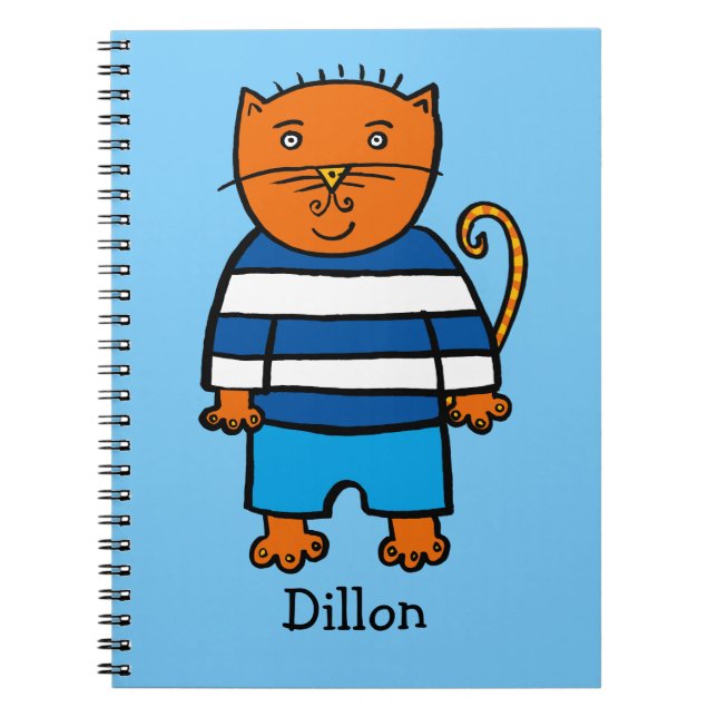 Cuaderno Dillon el gato personalizado (Frente)