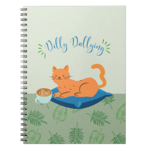 Cuaderno Dilly Dallying Naranja Cat