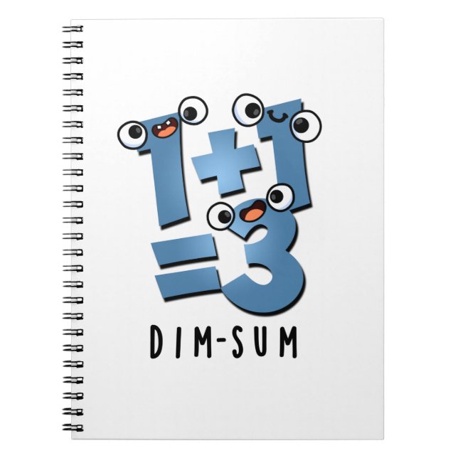 Cuaderno Dim Sum Chiste de Matemáticas Comida Juego de Pala (Frente)