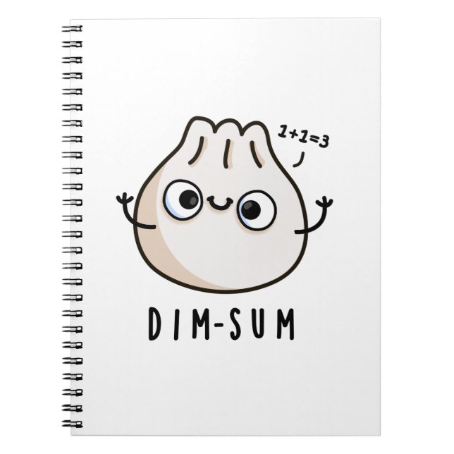 Cuaderno Dim-sum Divertido Dimsum Chiste Matemático  (Frente)