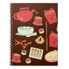 Cuaderno Dim Sum Yum Cute Kawaii Patrón de diversión de com