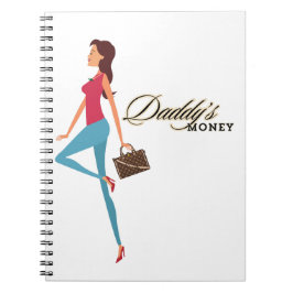 Cuaderno Dinero de papá, Chica adolescente amable y listo, 