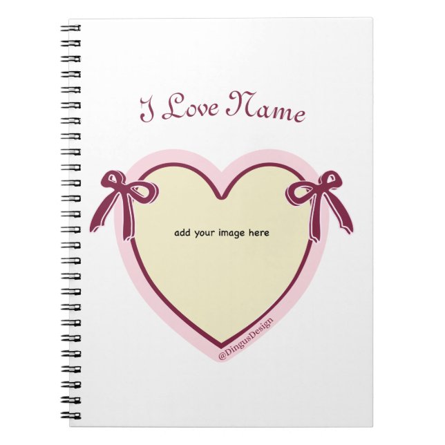 Cuaderno Dingus Bows & Heart Personalizado (Frente)