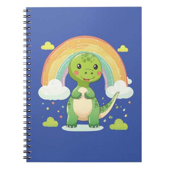 Cuaderno Dino Arcoíris Colorido (Frente)