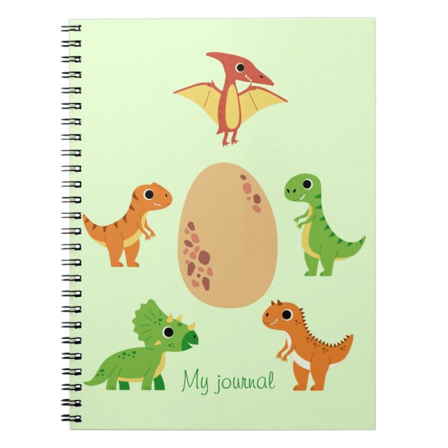 Cuaderno Dino – Diario de dinosaurios lindos (Frente)