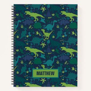 Cuaderno Dino Doodle Silhouettes Niños Dinosaurio
