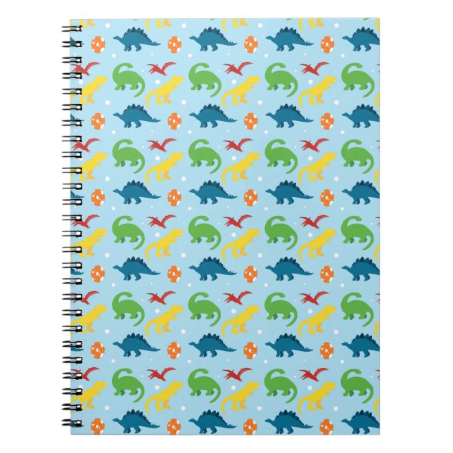 Cuaderno Dino Fun Red Yellow Green Blue Kids Notebook (Frente)