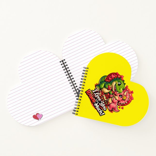 Cuaderno Dino Hearts Rawr Much Valentine,Couple Anniversary (Interior)