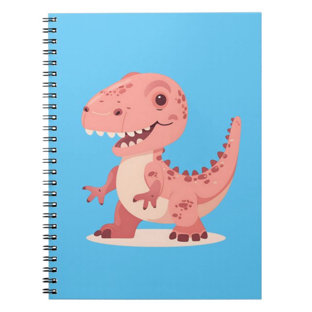Cuaderno Dino rosado rosado pegajoso (Frente)