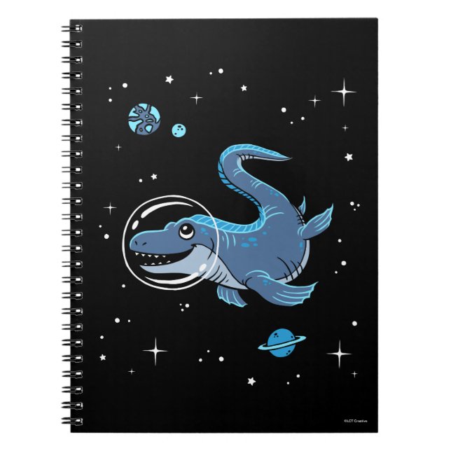 Cuaderno Dinos Del Tilosauro Azul En El Espacio (Frente)