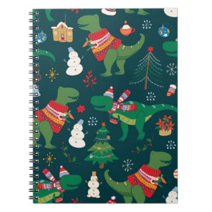 Cuaderno Dinosaur T-Rex: Navidades Año Nuevo.