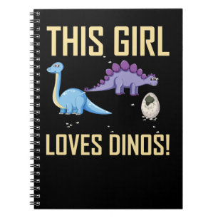 Cuaderno Dinosaurio a este Chica le encanta el Dino