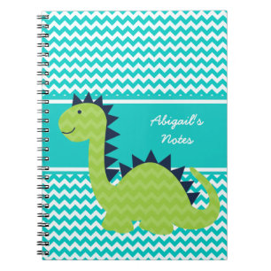 Cuaderno Dinosaurio Chevron en un bloc de notas personaliza