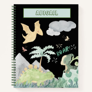 Cuaderno Dinosaurio cutáneo negro