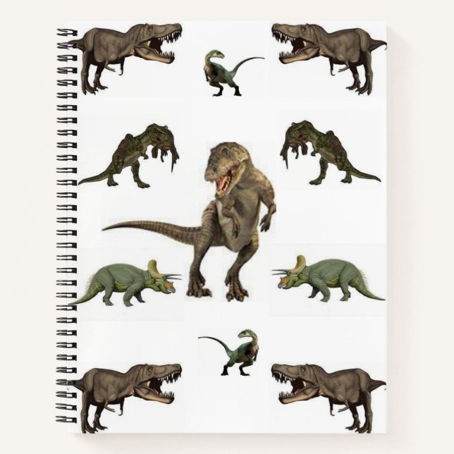 Cuaderno Dinosaurio de bloc de notas espiral (Anverso)