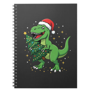 Cuaderno Dinosaurio de Navidad Santa T Rex