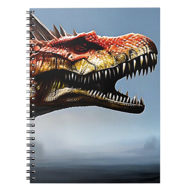 Cuaderno Dinosaurio espinosaurio asustado, portátil (Frente)