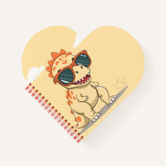 Cuaderno Dinosaurio genial con gafas de sol divertido y lin