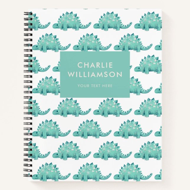 Cuaderno Dinosaurio Stegosaurus Niños (Anverso)