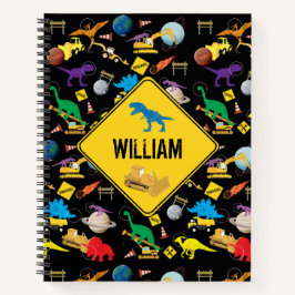 Cuaderno Dinosaurios astronautas de la construcción en el e