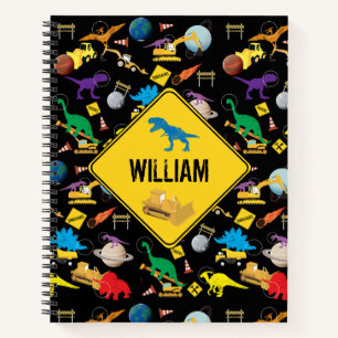 Cuaderno Dinosaurios astronautas de la construcción en el e