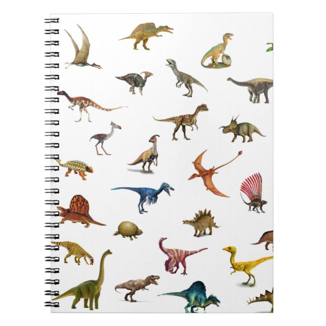 Cuaderno Dinosaurios Bloc de notas del mundo prehistórico (Frente)