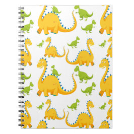 Cuaderno dinosaurios sin soldadura patrón ilustracion color