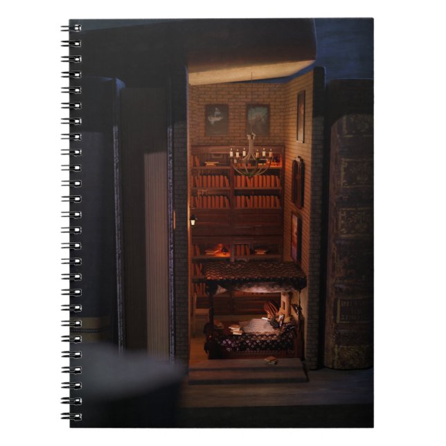 Cuaderno Diorama del libro - leyendo en la cama (Frente)