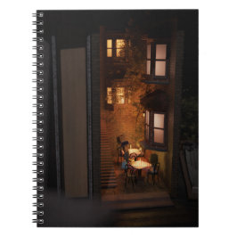 Cuaderno Diorama del libro nook - pequeño café