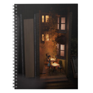 Cuaderno Diorama del libro nook - pequeño café