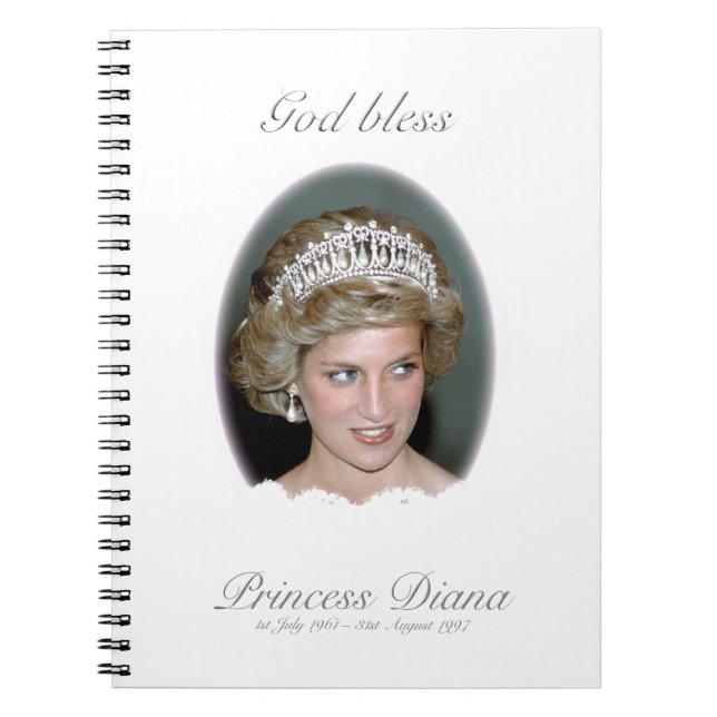 Cuaderno Dios bendice a princesa Diana - conmemoración (Frente)