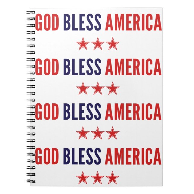 Cuaderno Dios bendiga a Estados Unidos (Frente)