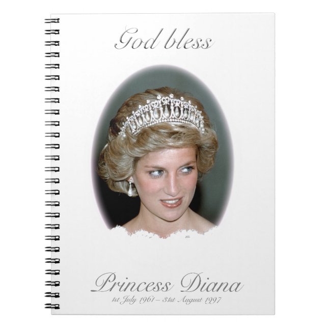 Cuaderno Dios bendiga a la princesa Diana (Frente)