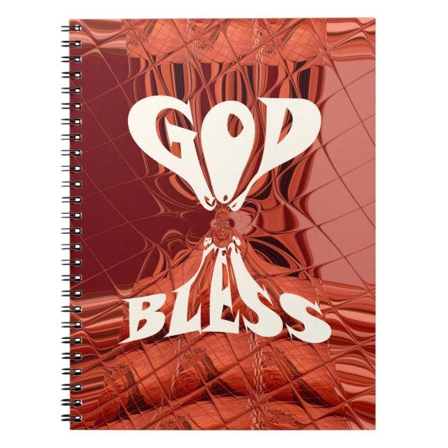 Cuaderno Dios bendiga la impresión de arte (Frente)