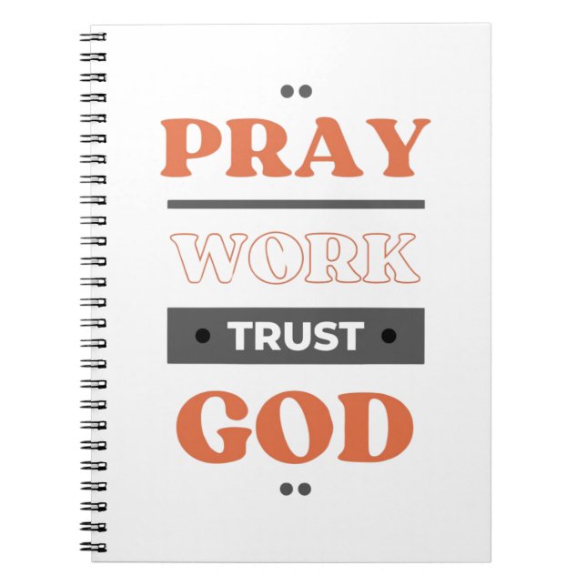 Cuaderno Dios de confianza en el trabajo de rezar (Frente)