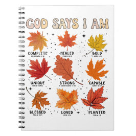 Cuaderno Dios dice que soy la cosecha de otoño gracias